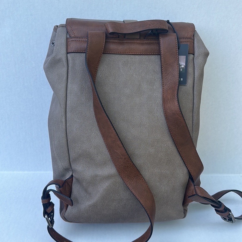 New AUTHENTIC GUESS Cargo /Military Leather Backpack - Picture 7 of 15